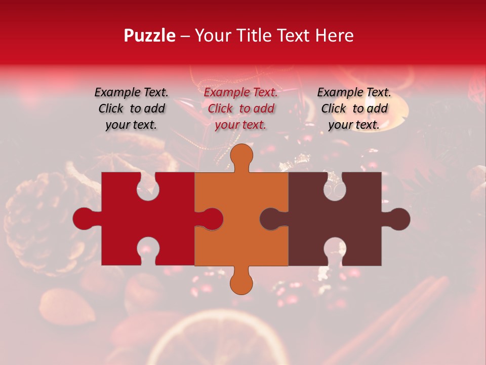 Christmas Eve Orange Bullet PowerPoint Template