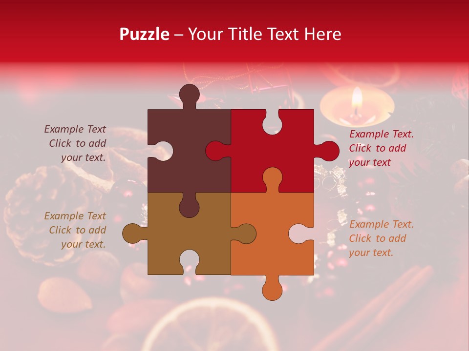 Christmas Eve Orange Bullet PowerPoint Template