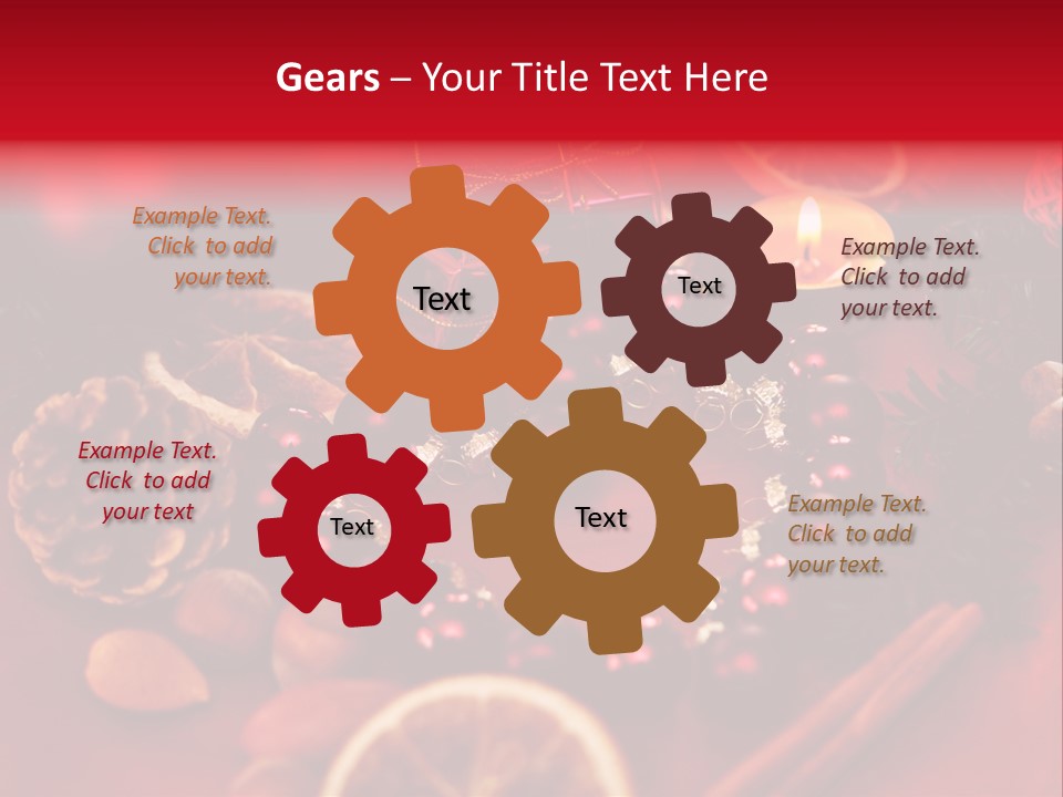 Christmas Eve Orange Bullet PowerPoint Template