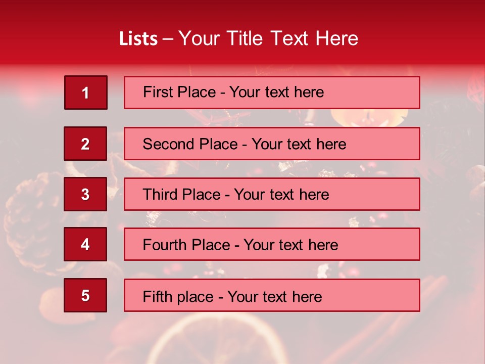 Christmas Eve Orange Bullet PowerPoint Template