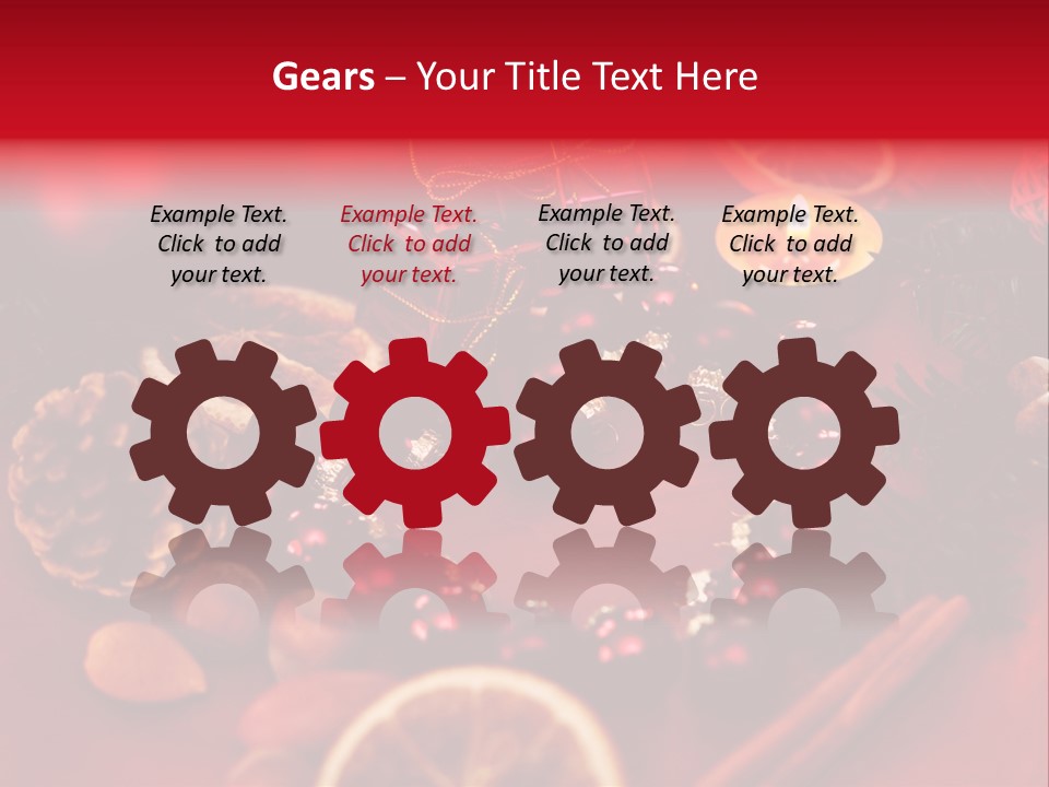 Christmas Eve Orange Bullet PowerPoint Template