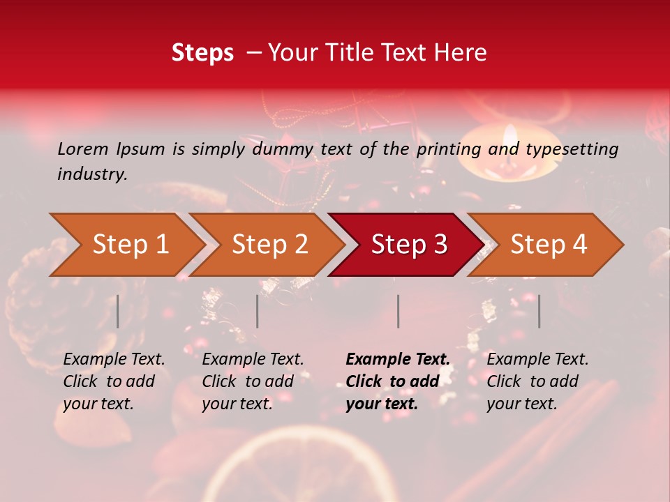 Christmas Eve Orange Bullet PowerPoint Template