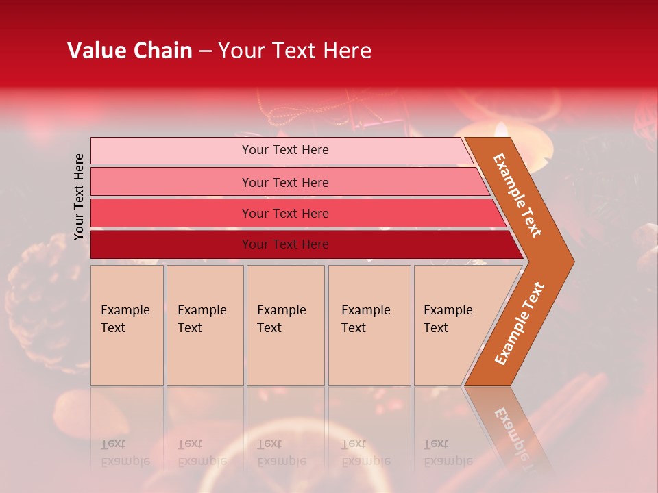 Christmas Eve Orange Bullet PowerPoint Template