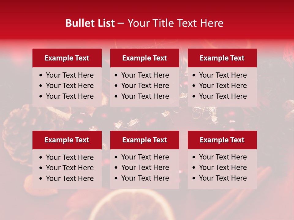 Christmas Eve Orange Bullet PowerPoint Template