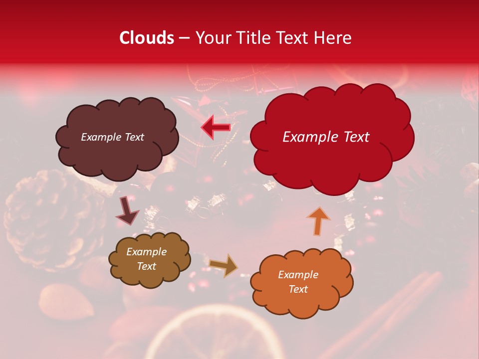 Christmas Eve Orange Bullet PowerPoint Template