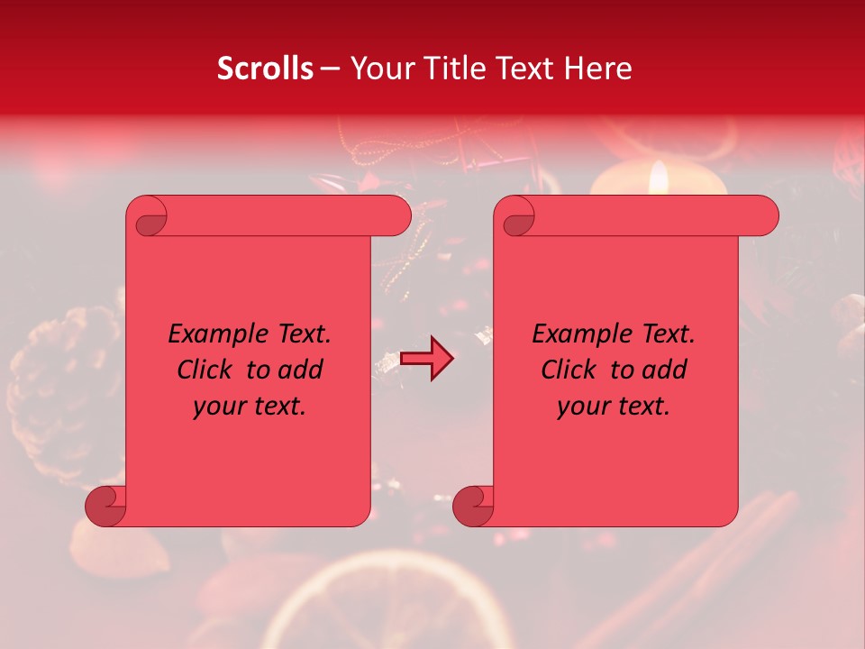 Christmas Eve Orange Bullet PowerPoint Template