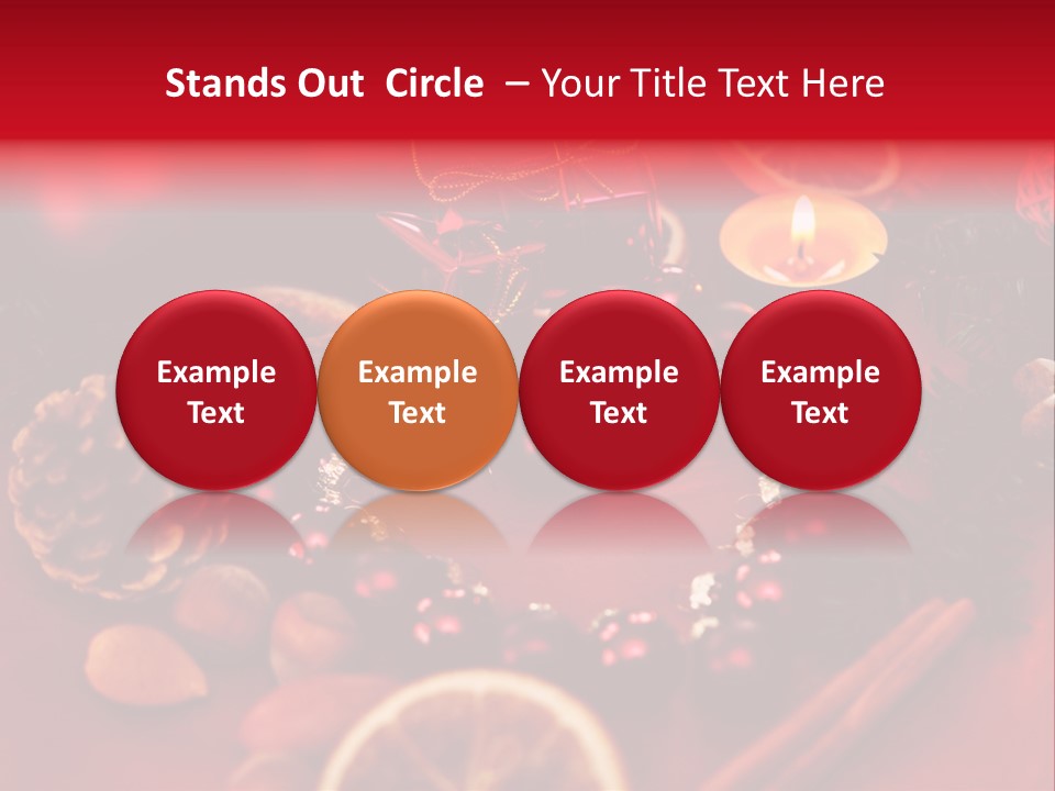 Christmas Eve Orange Bullet PowerPoint Template