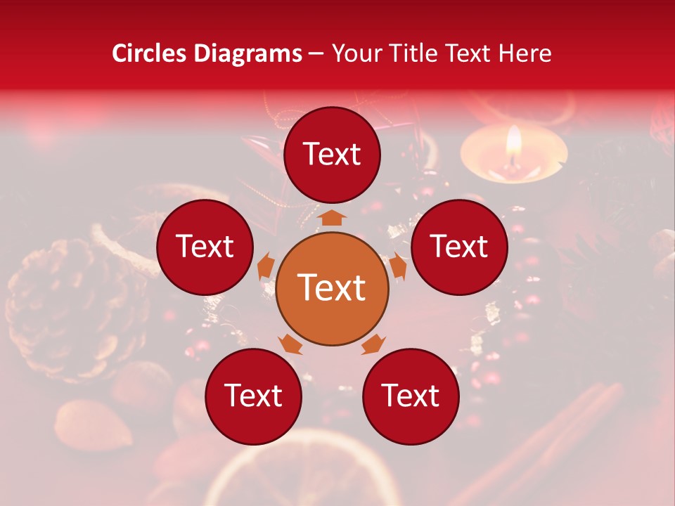 Christmas Eve Orange Bullet PowerPoint Template