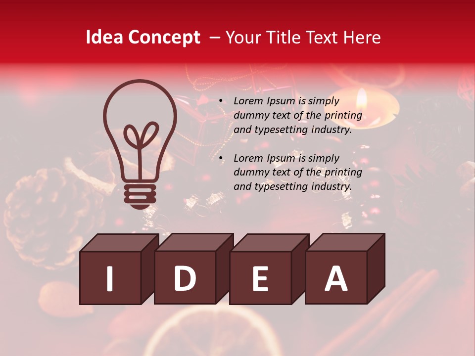 Christmas Eve Orange Bullet PowerPoint Template