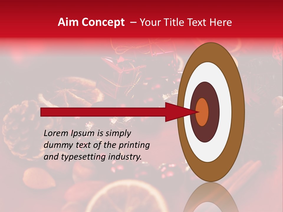 Christmas Eve Orange Bullet PowerPoint Template