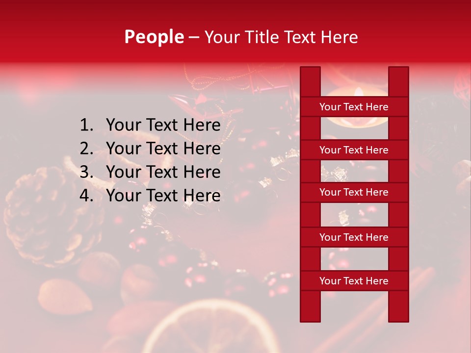 Christmas Eve Orange Bullet PowerPoint Template