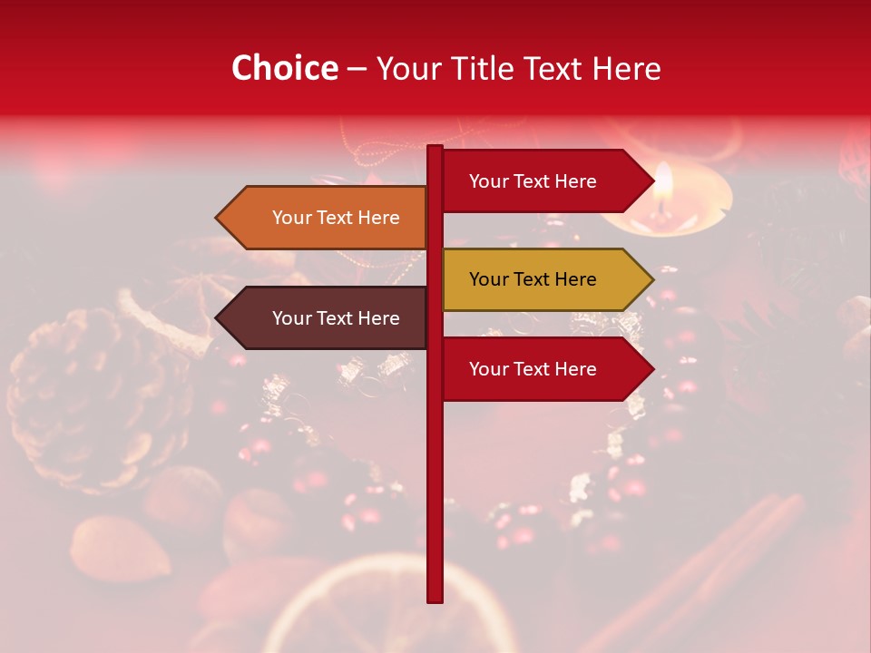 Christmas Eve Orange Bullet PowerPoint Template