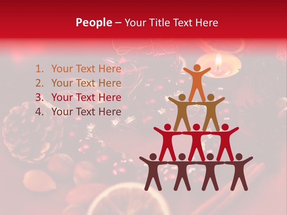 Christmas Eve Orange Bullet PowerPoint Template