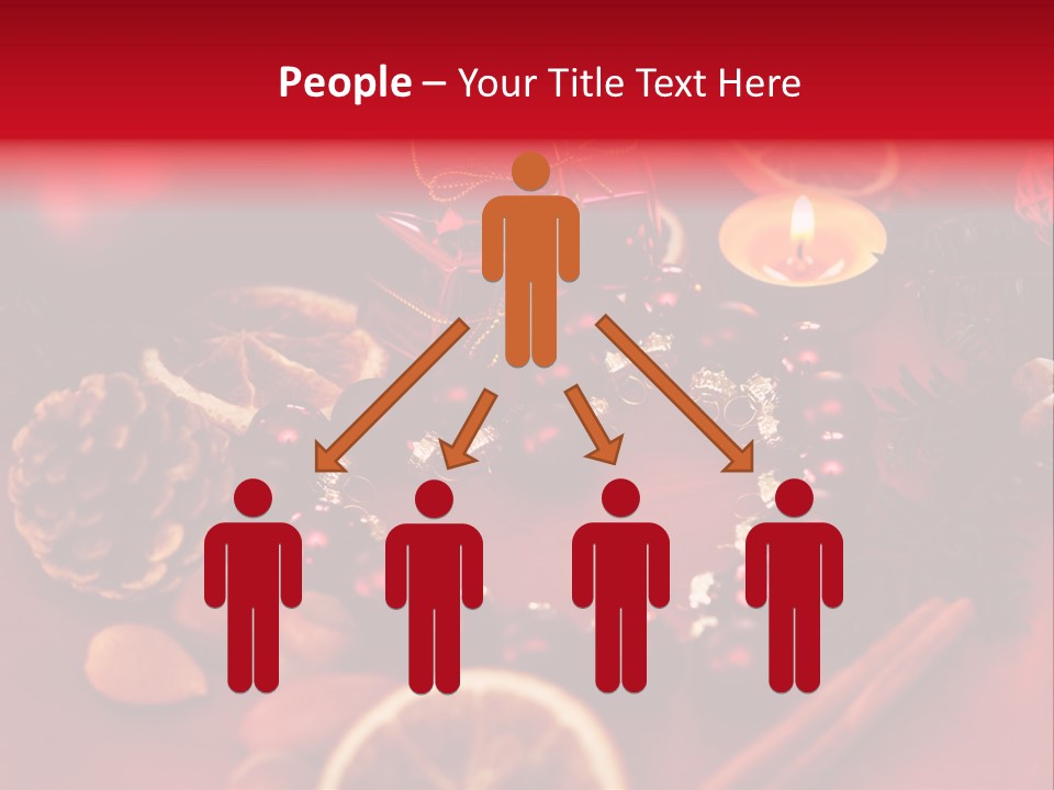 Christmas Eve Orange Bullet PowerPoint Template