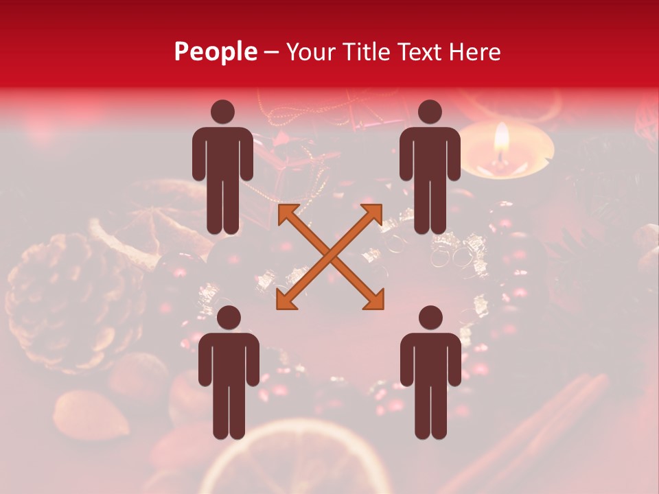 Christmas Eve Orange Bullet PowerPoint Template