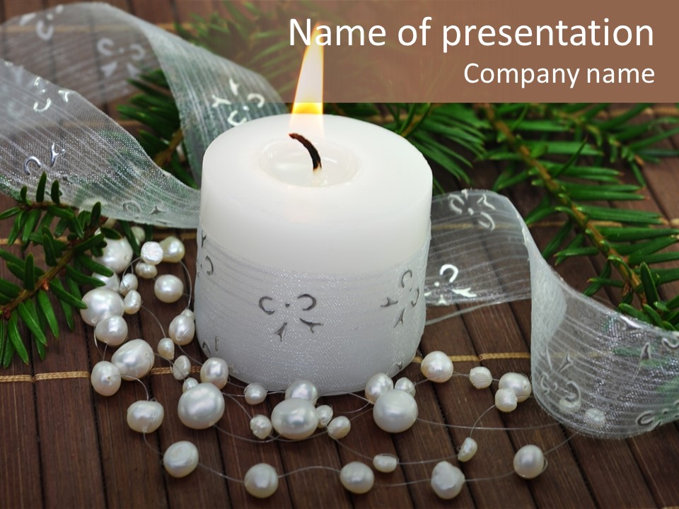 Decoration Christmastide Twig PowerPoint Template