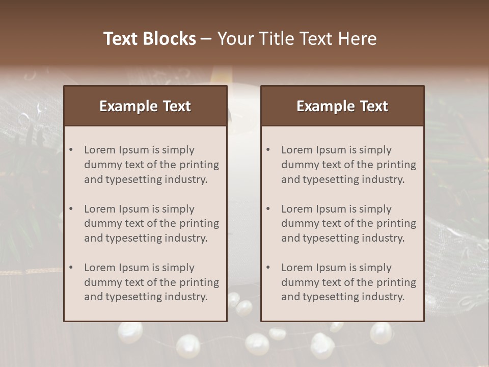 Decoration Christmastide Twig PowerPoint Template