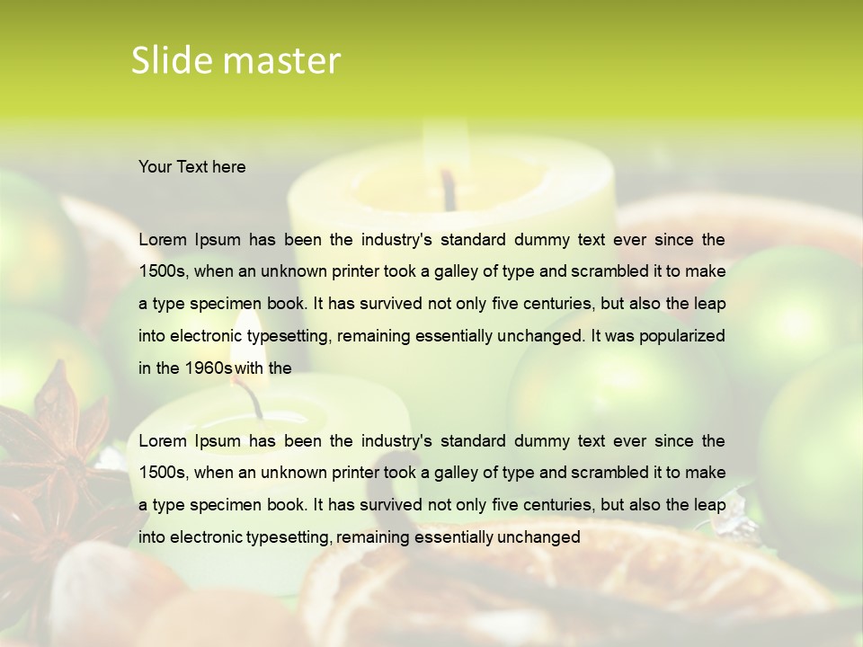 Pine Branch Fir Christmas PowerPoint Template