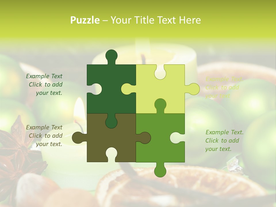 Pine Branch Fir Christmas PowerPoint Template