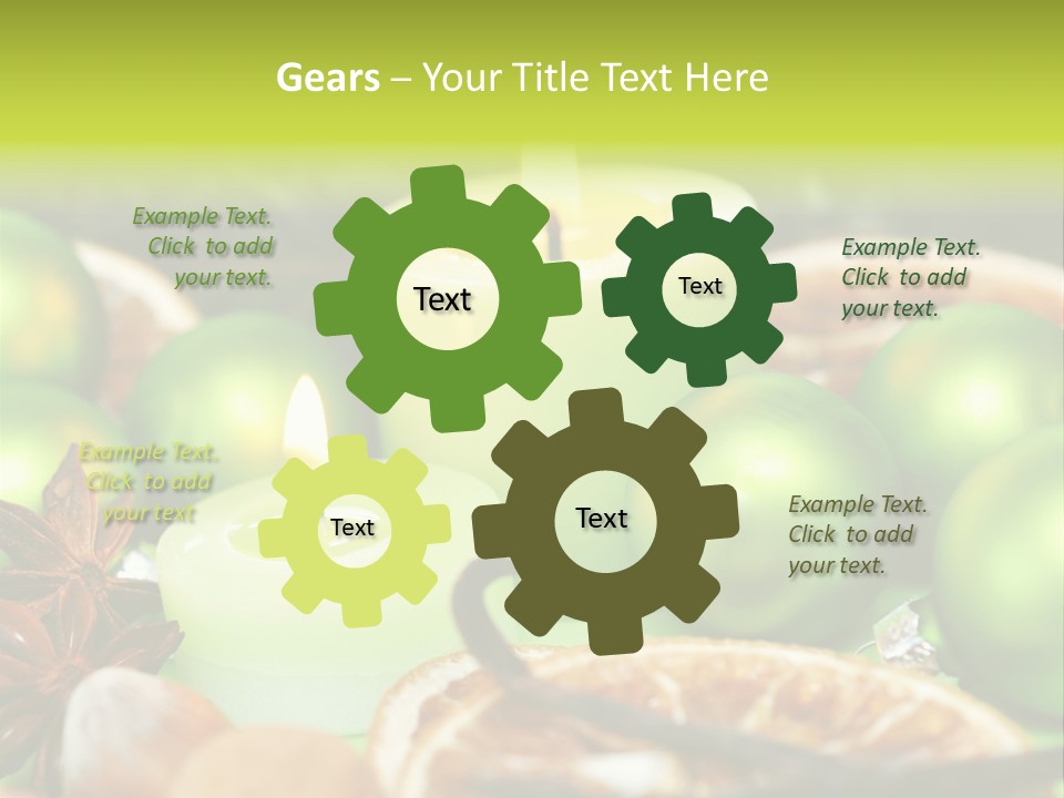 Pine Branch Fir Christmas PowerPoint Template