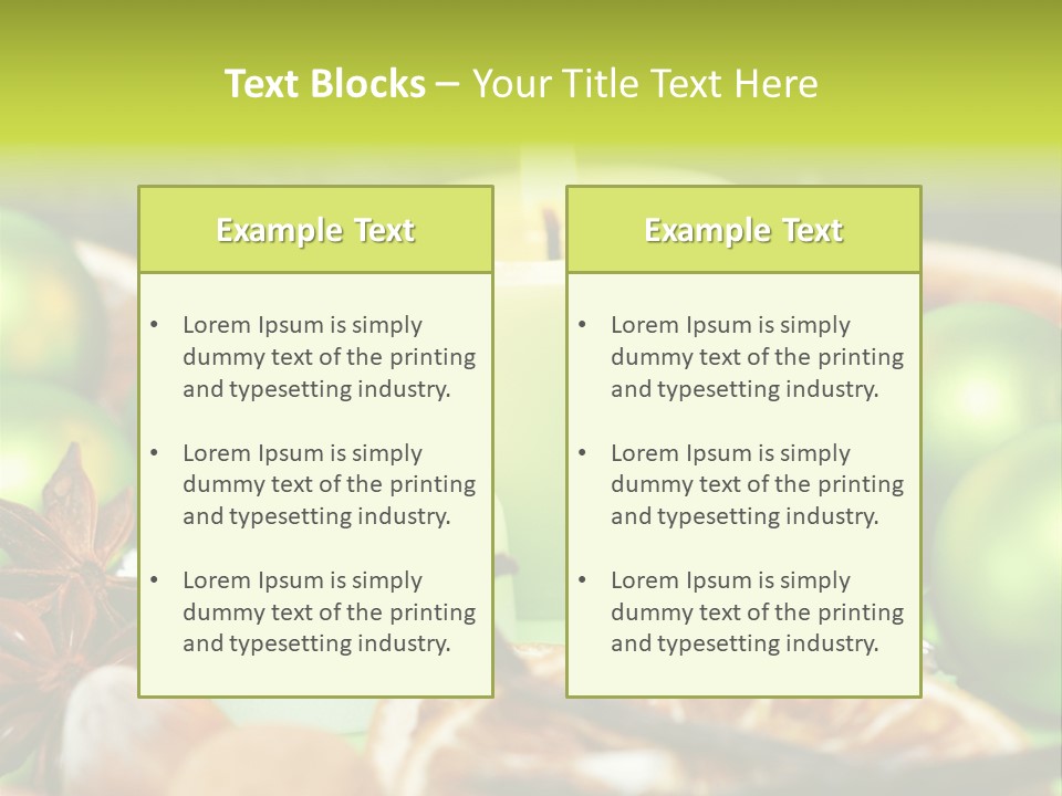 Pine Branch Fir Christmas PowerPoint Template