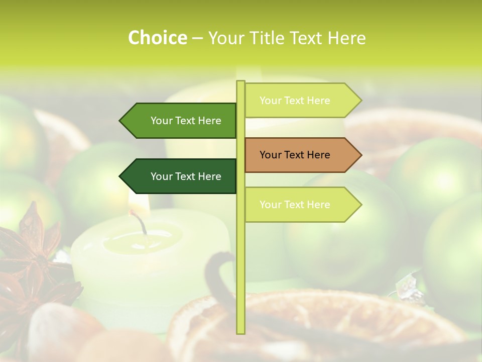 Pine Branch Fir Christmas PowerPoint Template