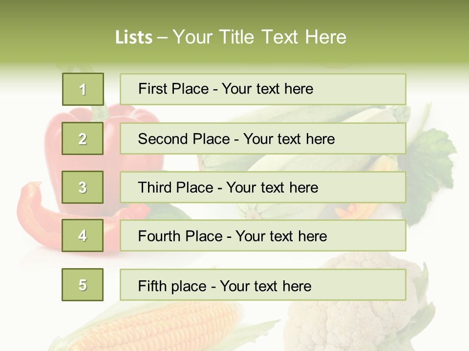 Corn Radish Natural PowerPoint Template