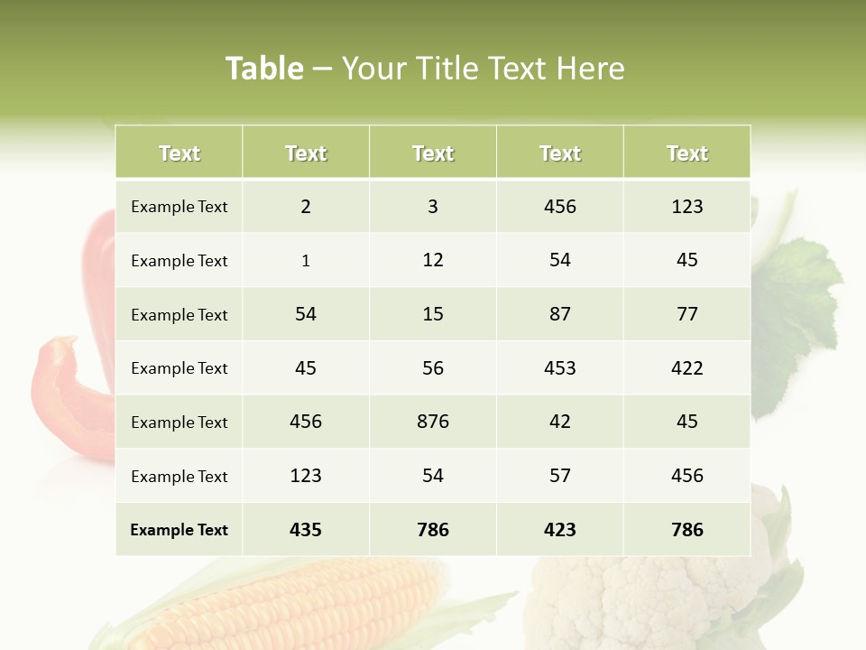 Corn Radish Natural PowerPoint Template