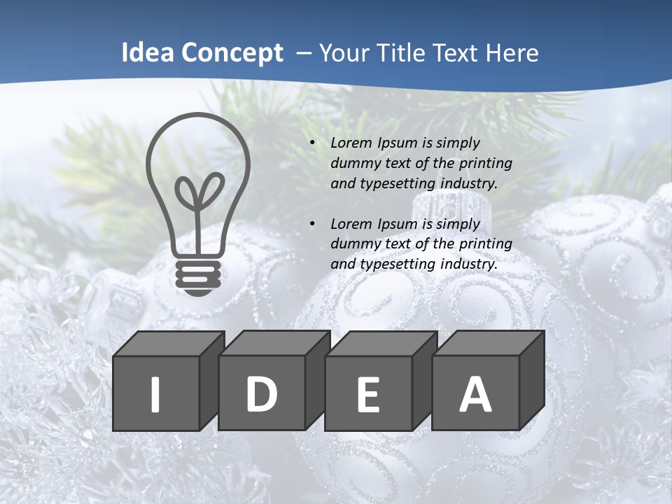 Hanging Bulb Reflection PowerPoint Template