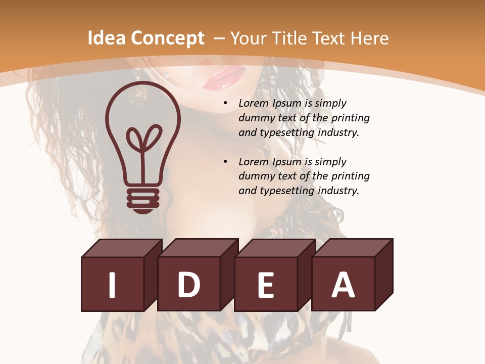 Alluring Woman Emotion PowerPoint Template