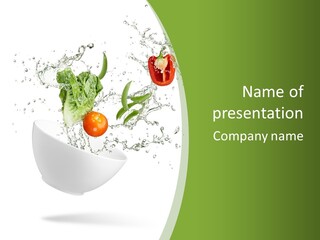 Spill Vegetable Lettuce PowerPoint Template