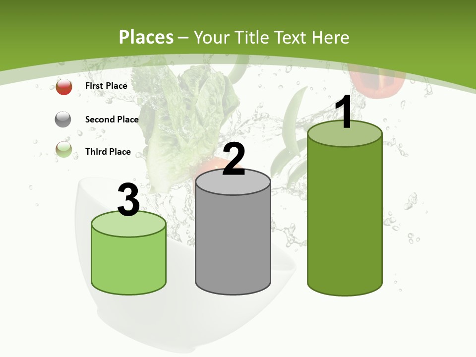 Spill Vegetable Lettuce PowerPoint Template