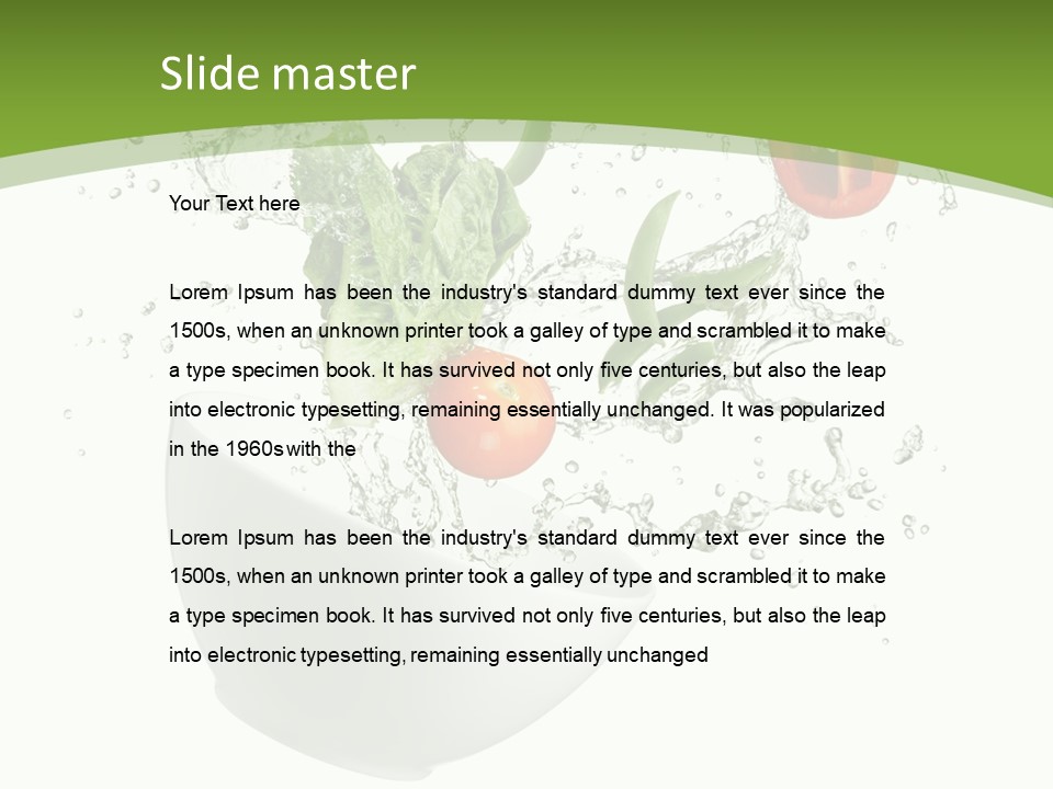 Spill Vegetable Lettuce PowerPoint Template