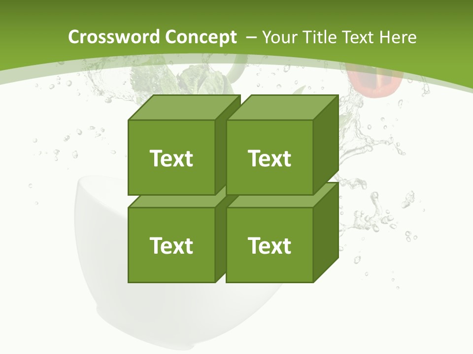 Spill Vegetable Lettuce PowerPoint Template