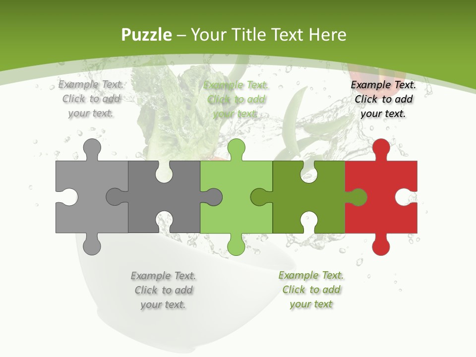 Spill Vegetable Lettuce PowerPoint Template