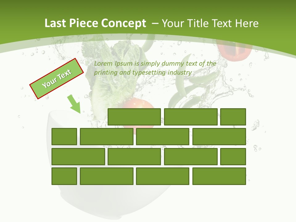 Spill Vegetable Lettuce PowerPoint Template