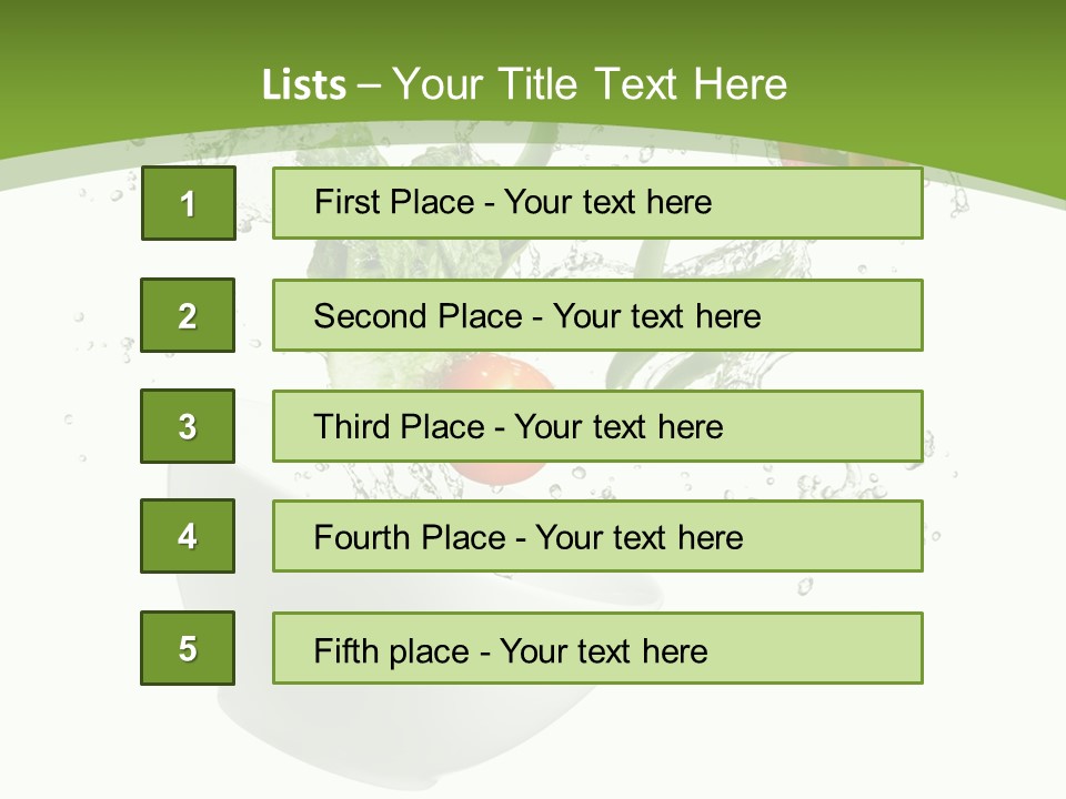 Spill Vegetable Lettuce PowerPoint Template