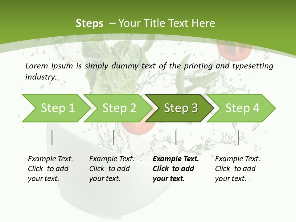 Spill Vegetable Lettuce PowerPoint Template