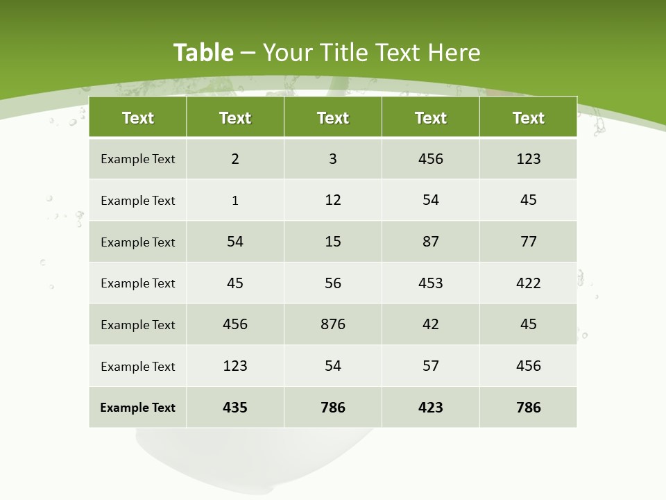Spill Vegetable Lettuce PowerPoint Template