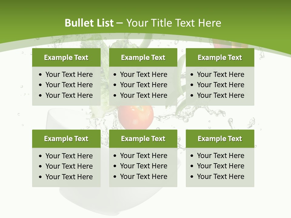 Spill Vegetable Lettuce PowerPoint Template