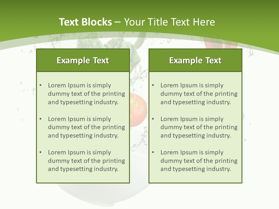 Spill Vegetable Lettuce PowerPoint Template
