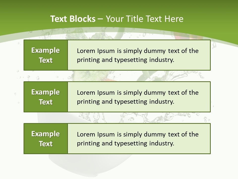 Spill Vegetable Lettuce PowerPoint Template