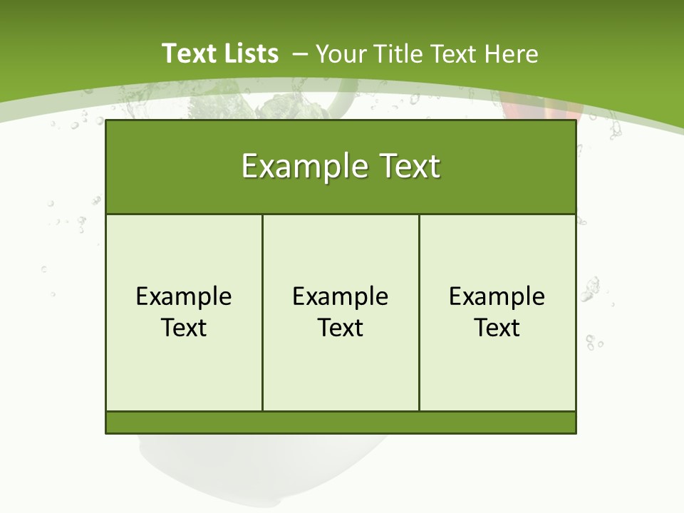 Spill Vegetable Lettuce PowerPoint Template