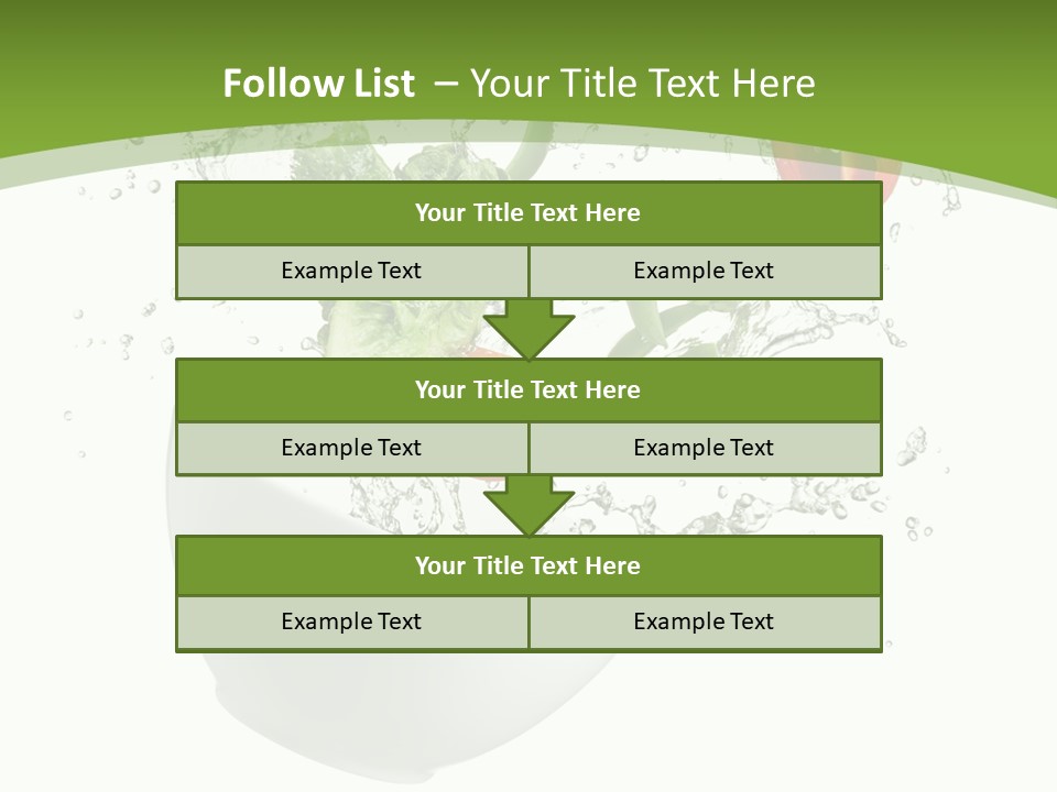 Spill Vegetable Lettuce PowerPoint Template