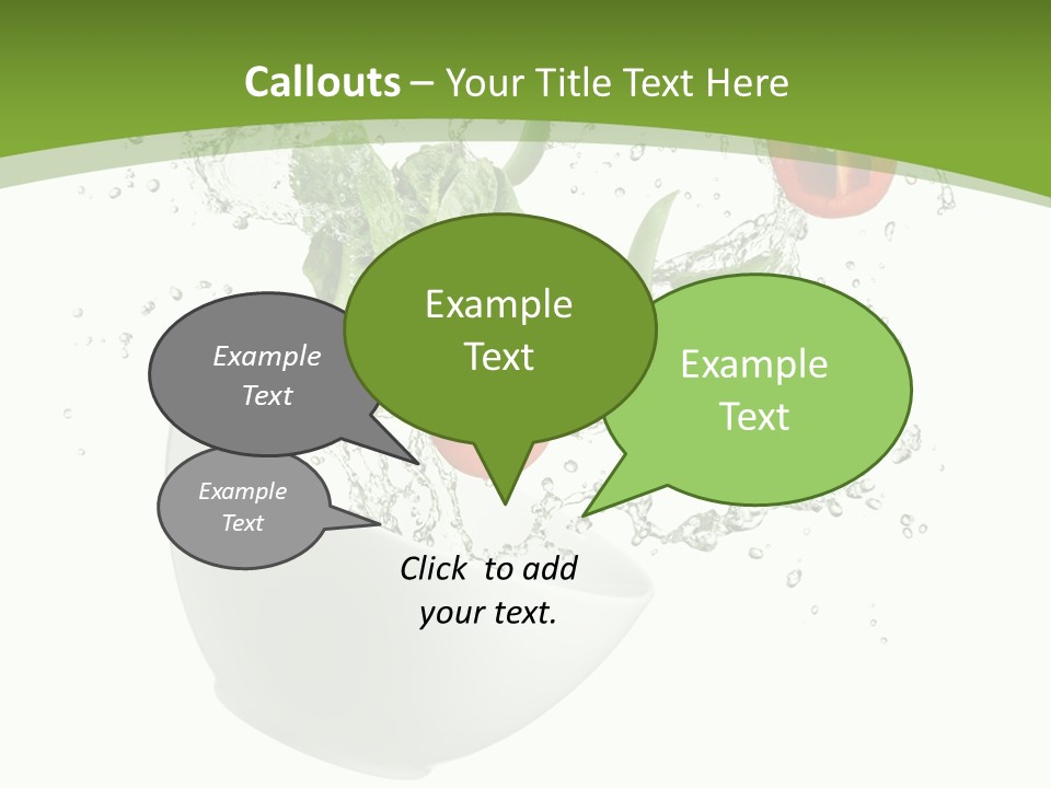 Spill Vegetable Lettuce PowerPoint Template