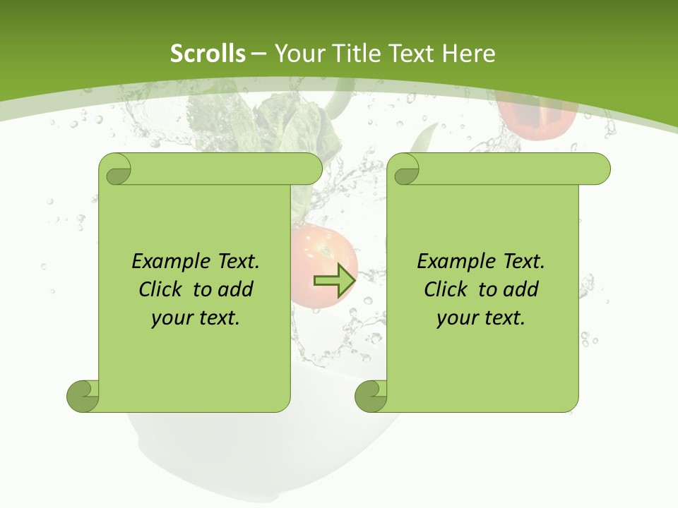 Spill Vegetable Lettuce PowerPoint Template