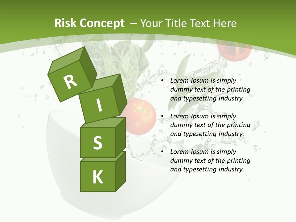 Spill Vegetable Lettuce PowerPoint Template