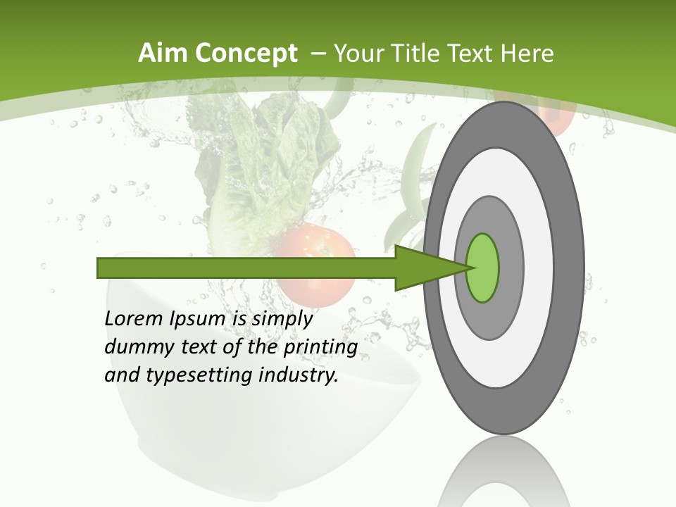 Spill Vegetable Lettuce PowerPoint Template