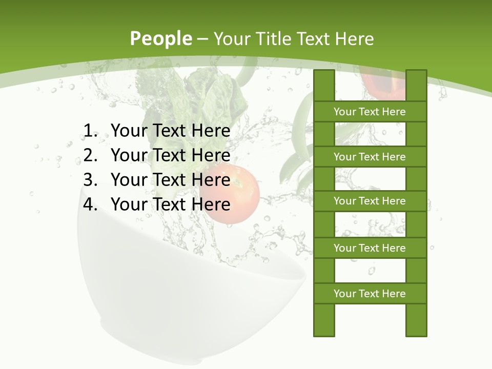 Spill Vegetable Lettuce PowerPoint Template