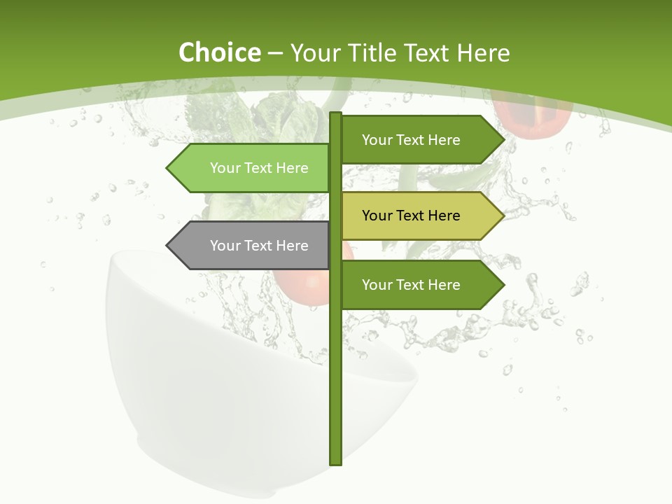 Spill Vegetable Lettuce PowerPoint Template